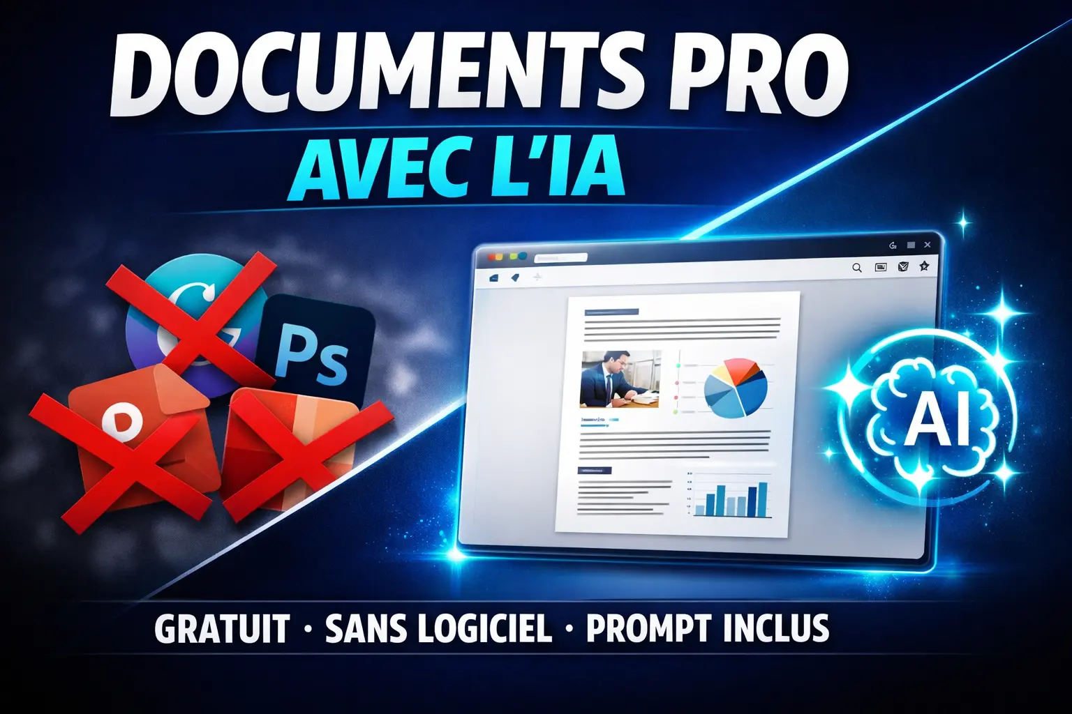 Créer des documents professionnels avec l'IA : la méthode gratuite sans Canva ni Photoshop (prompt inclus) - Tutoriel