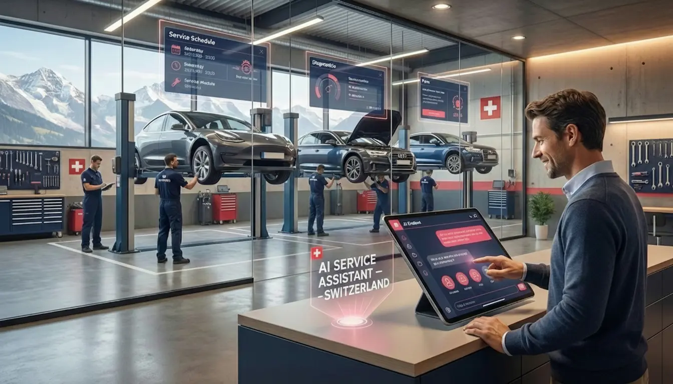 Garage automobile suisse - Chatbot IA service client - Gestion rendez-vous automatisée - Digital transformation PME